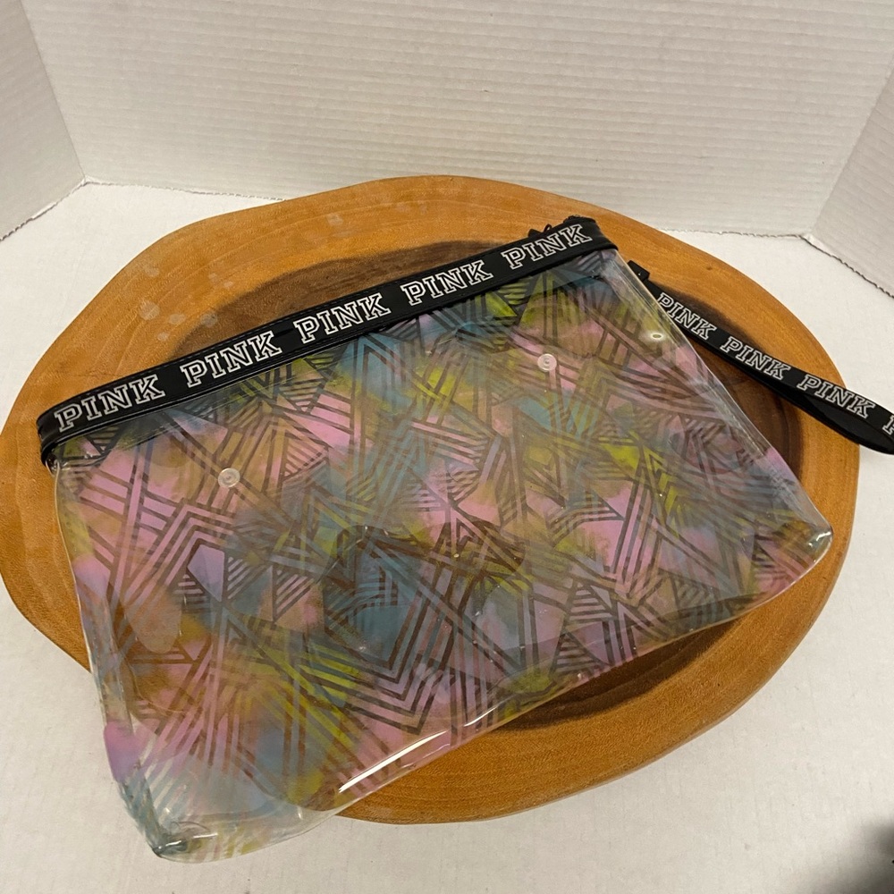 Pink Victoria’s Secret Large Vinyl Wristlet